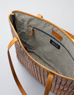 Georgia Woven Classic Leather Cognac