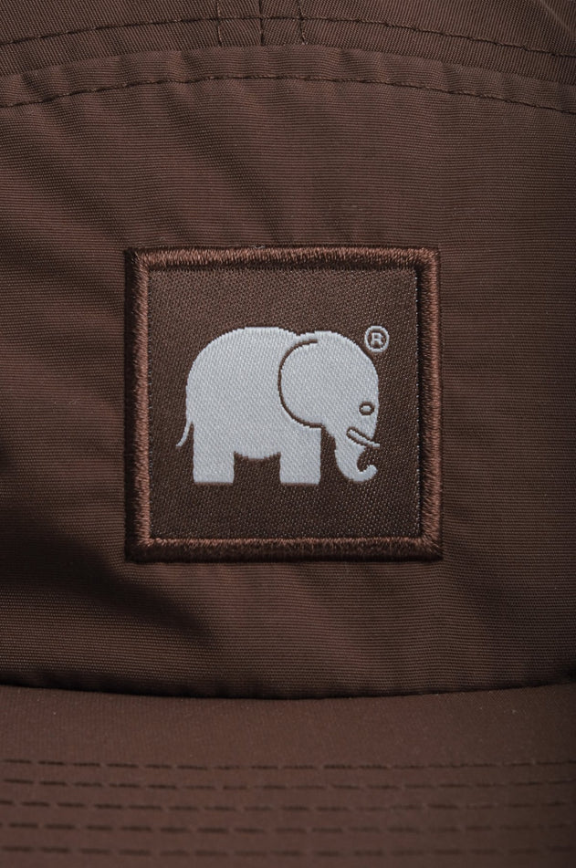 Water Repellent Nylon 5 Panel Cap Espresso