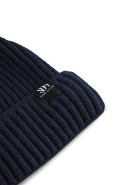 Mena Merino Beanie Navy Blue