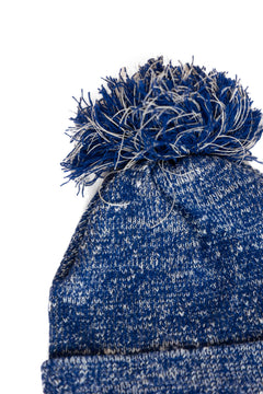 The Hemp Wool Bobble Beanie  Blue