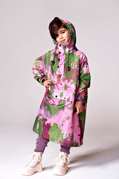 Kids' Digi Spring Camo Rain Poncho