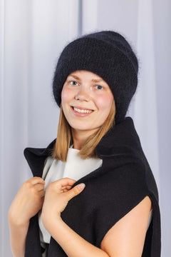 Pippa Mohair Beanie Black
