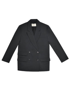 Jagger Double-Breasted Blazer Black
