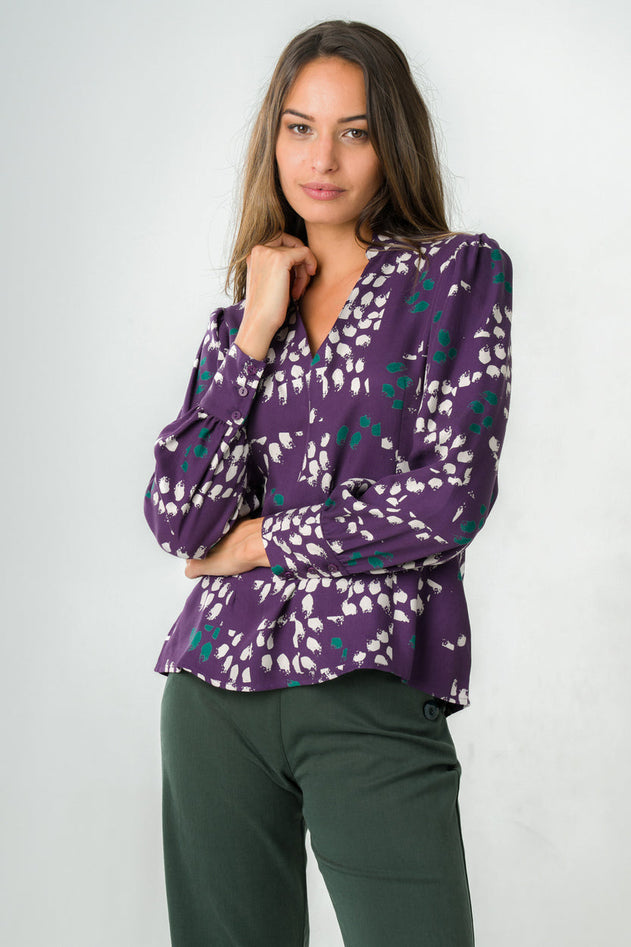 Orchidée Blouse Purple