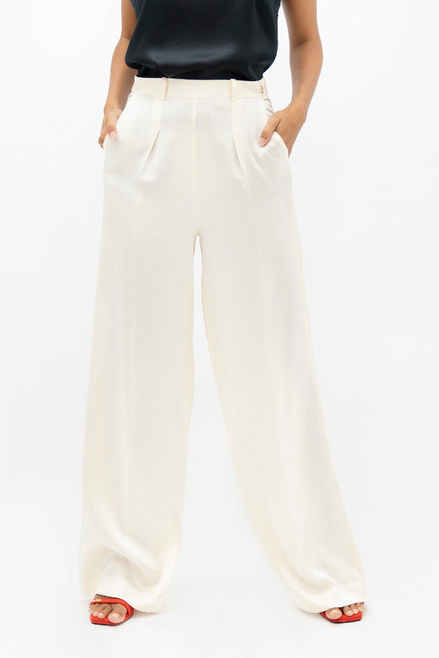 Branson Wide Leg Pants Pearl White