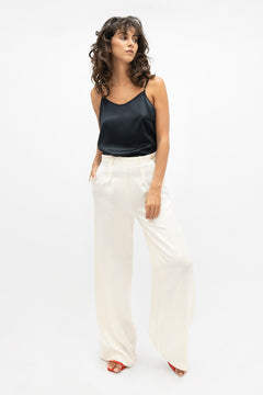 Branson Wide Leg Pants Pearl White