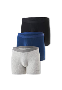Brunno Boxer Brief Mix 3 Pack Grey
