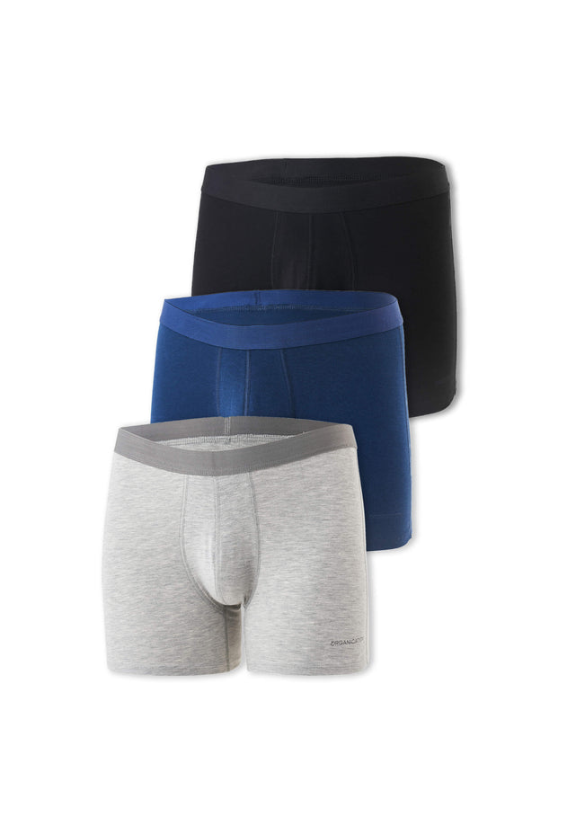 Brunno Boxer Brief Mix 3 Pack Grey