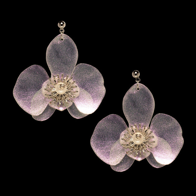 Butterfly Orchid Stud Earrings Stardust
