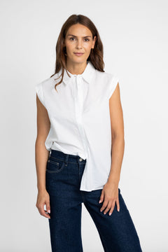 Blouse With A Back Slit White