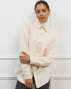 Noord Fleece Overshirt Natural White
