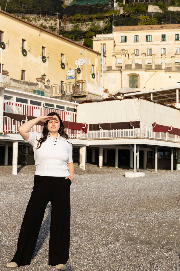 Madonna Polo Top White