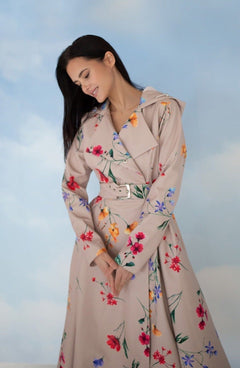 Spring Bloom Raincoat Beige