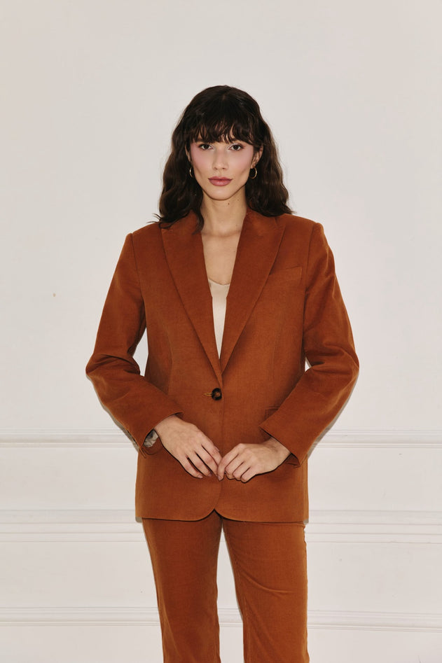 Corduroy Jacket Cognac brown