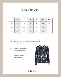Casual Chic Print Shirt Bluebird