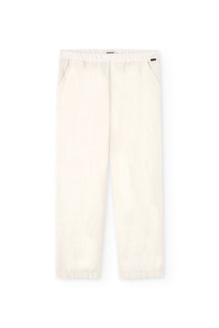 Henna Oversized Linen Blend Pants In White