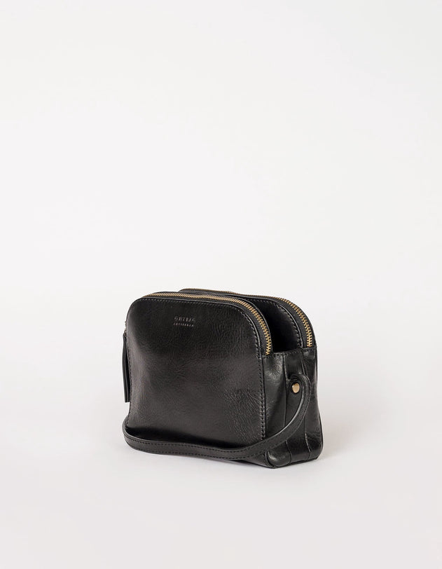 Emily Leather Strap Stromboli Leather Black