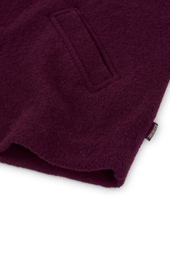Merino Wool Short Coat in Purple