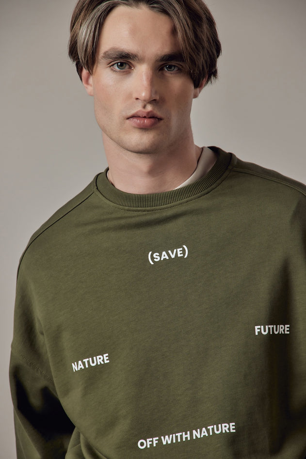 Men's Loose Fit Crewneck Sweatshirt