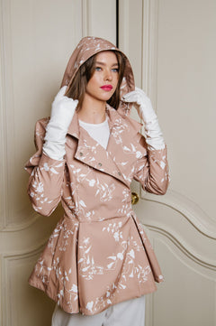 Short Double Breasted Raincoat Rose Blush