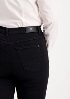 Caramel High Waist Super Stretch Satin Jeans Black