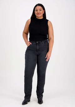 Caramel+ High Waist Jeans Dark Grey