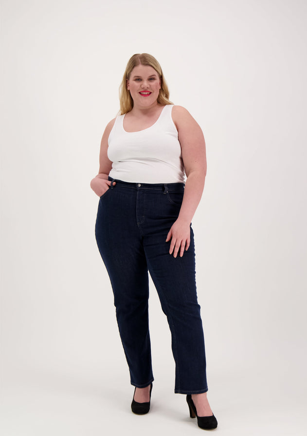 Caramel+ High Waist Jeans Dark Blue