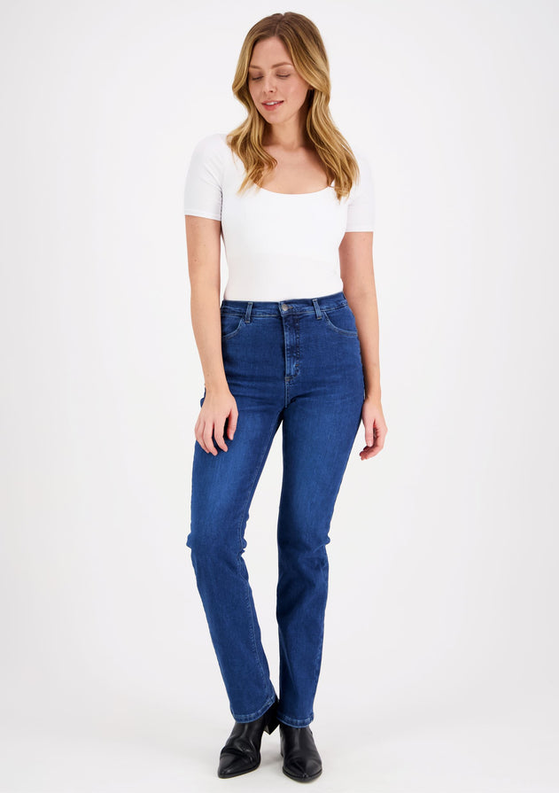 Caramel High Waist Super Stretch Jeans Blue