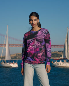 Casual Chic Print Shirt Marble - IVALO.COM