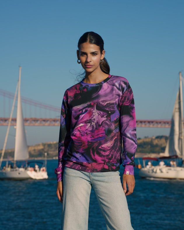 Casual Chic Print Shirt Marble - IVALO.COM