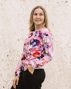 Casual Chic Print Shirt Coral Reef Rose