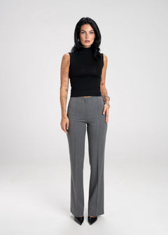 Petra Fitted High-Neck Top Black