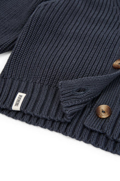 Kid's Giova Short Cardigan Grey Blue