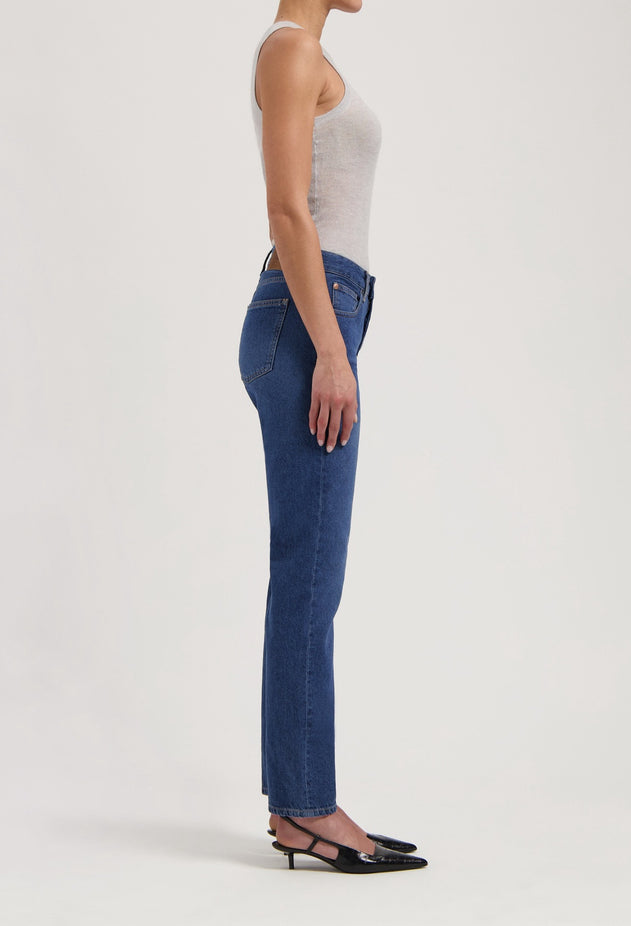 Go Mid Straight Jeans Used Stone