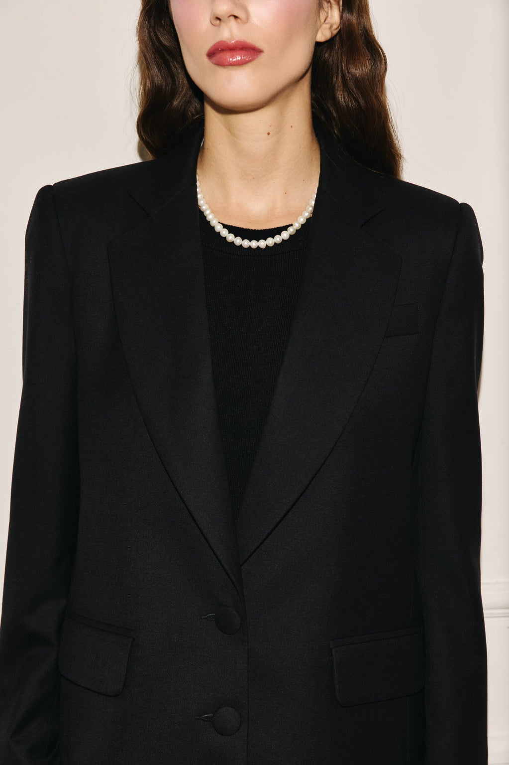 Louise wool blazer black