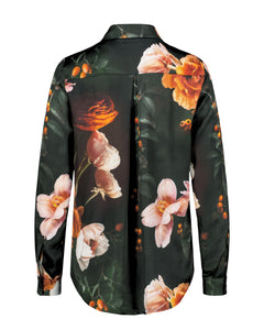 Chloe Button-Up Shirt Coppe Flower