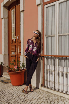 Chloe Button-up Shirt Secret Lily Purple