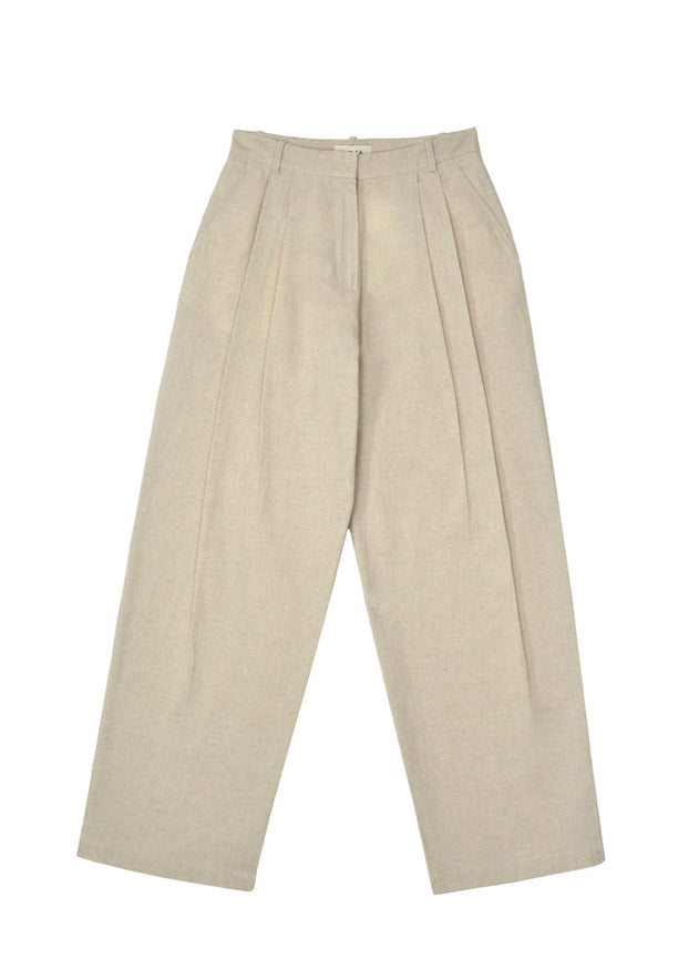 Chloe Linen Trousers Beige