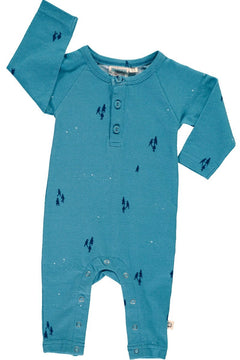 Baby's Long Sleeve Jumpsuit Opal Blue
