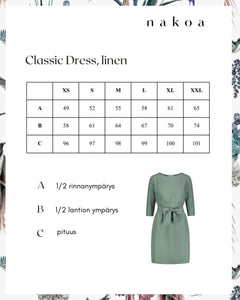 Classic Linen Dress Desert Sage Green - IVALO.COM