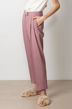 Cropped Pleated Trouser Pink - Studio Heijne