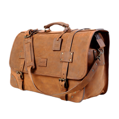 Leather Duffle Bag Mod 118 Heritage Brown
