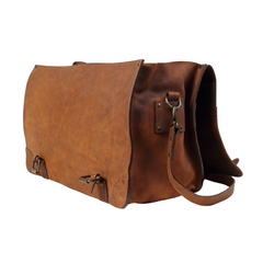 Leather Duffle Bag Mod 118 Heritage Brown