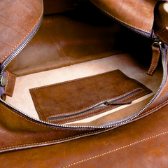 Leather Duffle Bag Mod 118 Heritage Brown