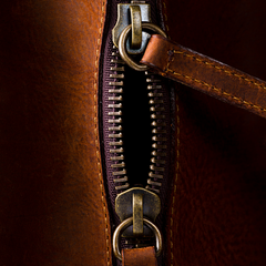 Leather Duffle Bag Mod 118 Heritage Brown