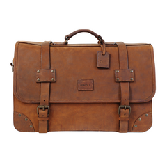Leather Duffle Bag Mod 118 Heritage Brown