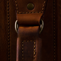 Leather Duffle Bag Mod 118 Heritage Brown