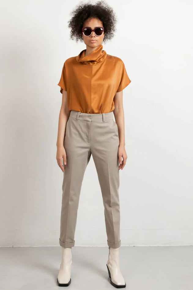 Custom Fit Cropped Pants White - Studio Heijne