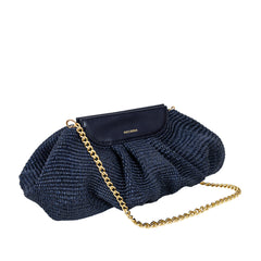 Raffia Cloud Bag Blue