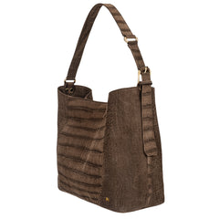 No. 303 Maxi Hobo Bag Croco Brown